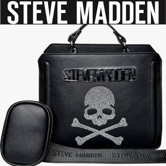 Steve Madden BEvelyn Rhinestone Skull Crossbody Bag - Picture 1 of 11